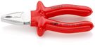 KNIPEX 03 07 160 Combination Pliers with dipped insulation, VDE-tested chrome-plated 160 mm