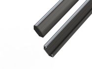 Corner aluminum black profile corner 2 meters + frosted cover