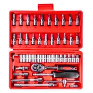 1/4 Wrench socket repair tool set box 46pcs, AMiO