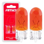 Halogen bulbs T10 W5W W2.1x9.5d 12V 2pcs blister, AMiO