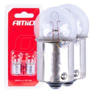 Halogen bulbs R5W BA15s 12V 2pcs blister, AMiO
