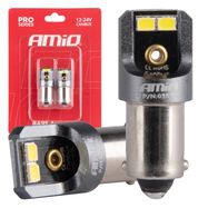 LED bulbs CANBUS PRO T4W BA9S 4x2016 SMD white 12V 24V AMIO-03579, AMiO