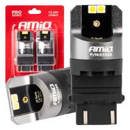 LED CANBUS PRO series 3157 P27/7W 4x3030 SMD White 12/24V AMIO-03588, AMiO