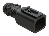 BACKSHELL, RCPT CONN, 4POS, 180DEG, BLK