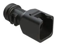 BACKSHELL, PLUG CONN, 6POS, 180DEG, BLK