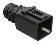 BACKSHELL, RCPT CONN, 8POS, 180DEG, BLK