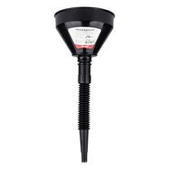 Flexible black universal funnel with strainer for fuel liquid water 16 cm AMIO-04038, AMiO