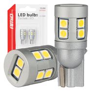 LED bulbs CANBUS T10 W5W 12 SMD 3030 White 12V 24V AMIO-04243, AMiO