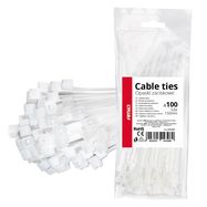 White cable ties 3.6×150mm 100 pcs. AMIO-04308, AMiO