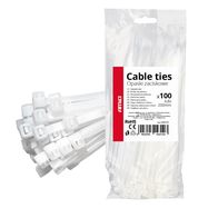 White cable ties 4.8×200mm 100 pcs. AMIO-04310, AMiO