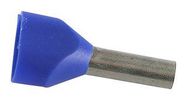 TERMINAL, WIRE FERRULE, 14AWG, BLUE