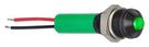 PANEL INDICATOR, GREEN, 24VDC, WIRE LEAD