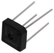 BRIDGE RECTIFIER, SINGLE PHASE, 6A, 400V THOUGH HOLE