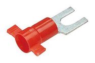 FORK TERMINAL, NARROW TONGUE, VINYL INSULATED, 22 - 18 AWG, #6 STUD SIZE, FUNNEL ENTRY 07AH2301