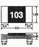 Resistor 0805 16K 5% 10pcs. pack.