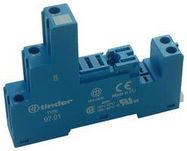 RELAY SOCKET, 250V, 16A, DIN RAIL