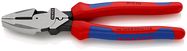 KNIPEX 09 12 240 Lineman's Pliers American style with multi-component handles black atramentized 240 mm
