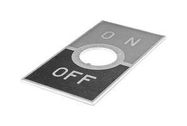 ON-OFF PLATE, 12MM THREAD, TOGGLE SWITCH