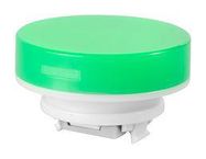 ROUND PB CAP, SWITCH, POLYCARBONATE, GRN