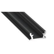 LED profile TERRA, 3m black anodized, recessed into floor