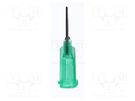 Needle: steel; 0.5"; Size: 18; straight; Mounting: Luer Lock METCAL