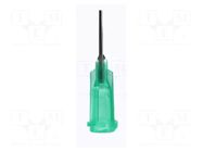 Needle: steel; 1.5"; Size: 18; straight; Mounting: Luer Lock METCAL