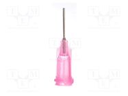 Needle: steel; 0.25"; Size: 20; straight; Mounting: Luer Lock METCAL