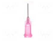 Needle: steel; 0.25"; Size: 20; straight; Mounting: Luer Lock METCAL