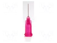Needle: steel; 0.25"; Size: 25; straight; Mounting: Luer Lock METCAL