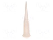 Needle: plastic; 1.25"; Size: 27; straight; UV block; polypropylene METCAL