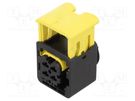 Connector: automotive; female; plug; for cable; PIN: 4; black; IP67 TE Connectivity