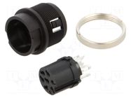 Connector: circular; 678; 32V; 5A; PIN: 7; socket; female; soldering BINDER