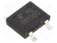 Bridge rectifier: single-phase; Urmax: 800V; If: 1.5A; Ifsm: 50A DC COMPONENTS