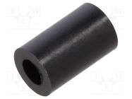 Spacer sleeve; cylindrical; polyamide; L: 8mm; Øout: 5mm; black 