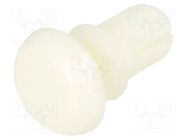 Rivet; polyamide; L.rivet: 5mm; white; dismountable,push-in DREMEC