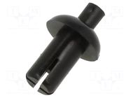 Rivet; polyamide; L.rivet: 8.9mm; black; push-in DREMEC