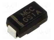 Diode: rectifying; SMD; 50V; 1A; 2us; DO214AC,SMA; Ufmax: 1V; Ir: 50uA MICRO COMMERCIAL COMPONENTS