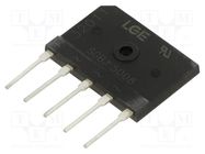 Bridge rectifier: three-phase; Urmax: 800V; If: 50A; Ifsm: 500A; THT LUGUANG ELECTRONIC