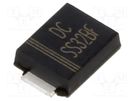 Diode: Schottky rectifying; SMD; 20V; 3A; SMB flat; reel,tape DC COMPONENTS