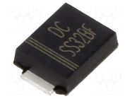 Diode: Schottky rectifying; SMB flat; SMD; 20V; 3A; reel,tape DC COMPONENTS