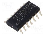 IC: operational amplifier; 2.2MHz; Ch: 4; SO14; reel,tape; IB: 150pA TEXAS INSTRUMENTS