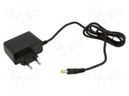 Power supply: switched-mode; mains,plug; 15VDC; 1A; 15W; black QOLTEC