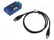 Converter; RS422/RS485 x2; USB x1; plastic; IP30; 12Mbps; 2kV ADVANTECH