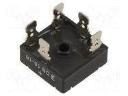 Bridge rectifier: three-phase; Urmax: 1.6kV; If: 15A; Ifsm: 350A 