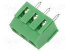 PCB terminal block; angled 90°; 3.5mm; ways: 3; on PCBs; 1mm2; 10A ADAM TECH