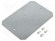 Mounting plate; steel; W: 100mm; L: 146mm; Thk: 2.5mm; Plating: zinc SPELSBERG