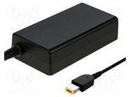 Power supply: switched-mode; 20VDC; 3.25A; Out: Slim tip+pin; 65W QOLTEC