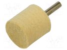 Grinding pin; for polishing metals; felt; with lever ABRA BETA