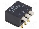 Switch: DIP-SWITCH; Poles number: 3; OFF-ON; 0.025A/24VDC; Pos: 2 C&K