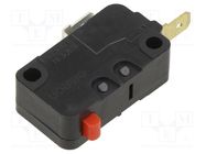 Microswitch SNAP ACTION; 16A/250VAC; without lever; SPST-NC OMRON Electronic Components